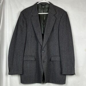 Gray Blue Striped Hawks Men's Blazer